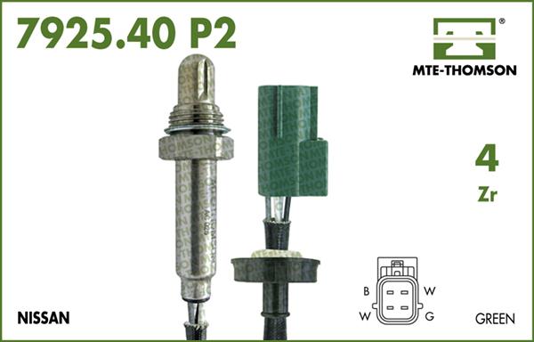 MTE-Thomson 7925.40.054P2 - Лямбда-зонд, датчик кислорода www.autospares.lv