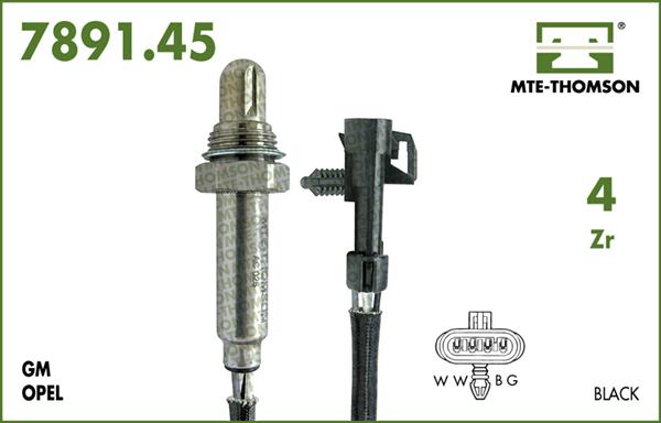 MTE-Thomson 7891.45.040 - Лямбда-зонд, датчик кислорода www.autospares.lv