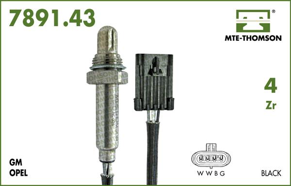 MTE-Thomson 7891.43.030 - Лямбда-зонд, датчик кислорода www.autospares.lv