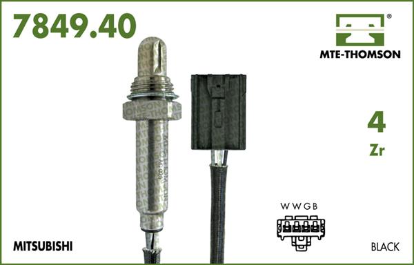 MTE-Thomson 7849.40.040 - Лямбда-зонд, датчик кислорода www.autospares.lv