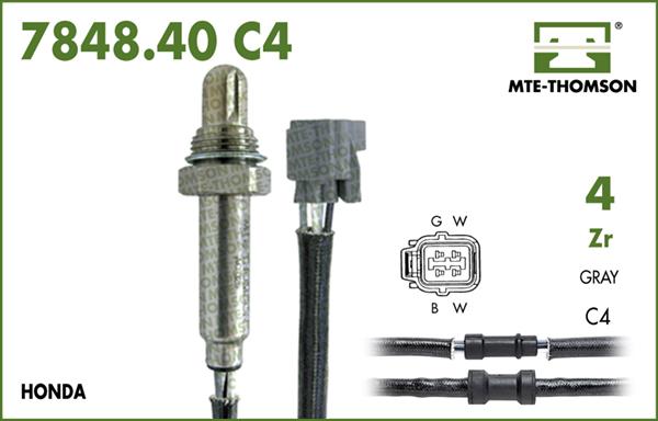 MTE-Thomson 7848.40.058C4 - Лямбда-зонд, датчик кислорода www.autospares.lv