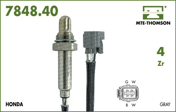 MTE-Thomson 7848.40.072 - Лямбда-зонд, датчик кислорода www.autospares.lv