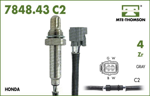 MTE-Thomson 7848.43.063C2 - Лямбда-зонд, датчик кислорода www.autospares.lv