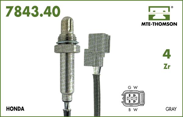 MTE-Thomson 7843.40.075 - Лямбда-зонд, датчик кислорода www.autospares.lv