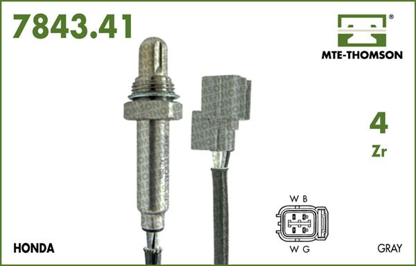 MTE-Thomson 7843.41.050 - Лямбда-зонд, датчик кислорода www.autospares.lv