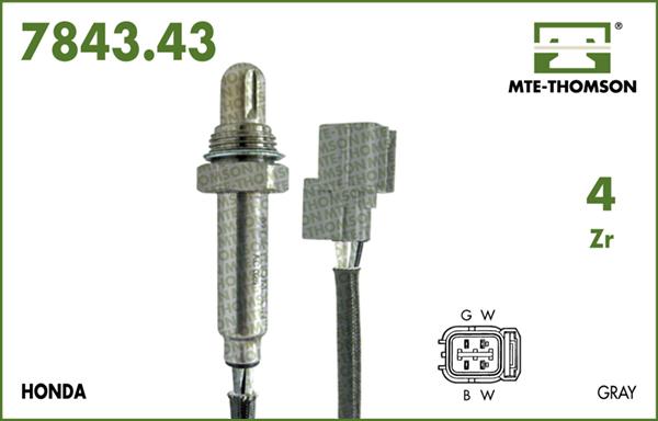 MTE-Thomson 7843.43.040 - Лямбда-зонд, датчик кислорода www.autospares.lv