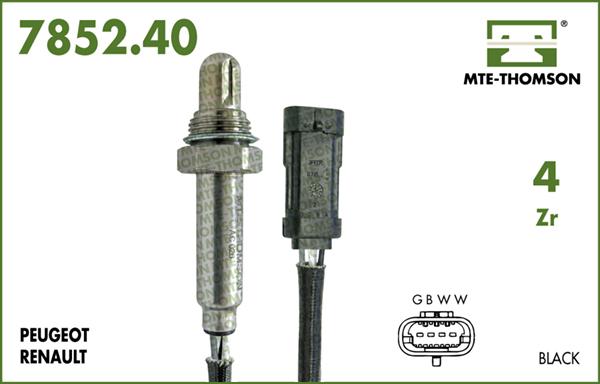 MTE-Thomson 7852.40.045 - Лямбда-зонд, датчик кислорода www.autospares.lv