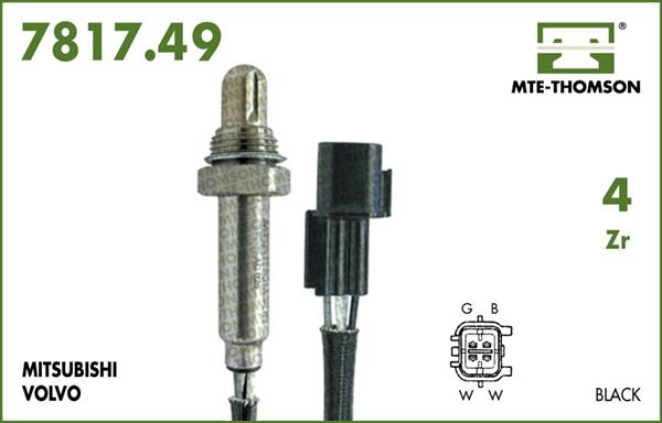 MTE-Thomson 7817.49.097 - Лямбда-зонд, датчик кислорода www.autospares.lv