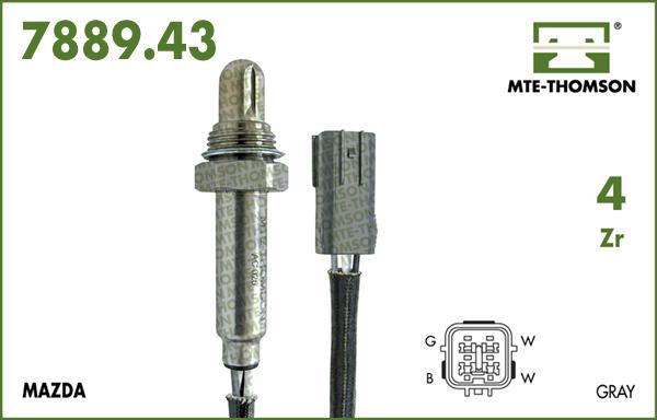 MTE-Thomson 7889.43.046 - Лямбда-зонд, датчик кислорода www.autospares.lv