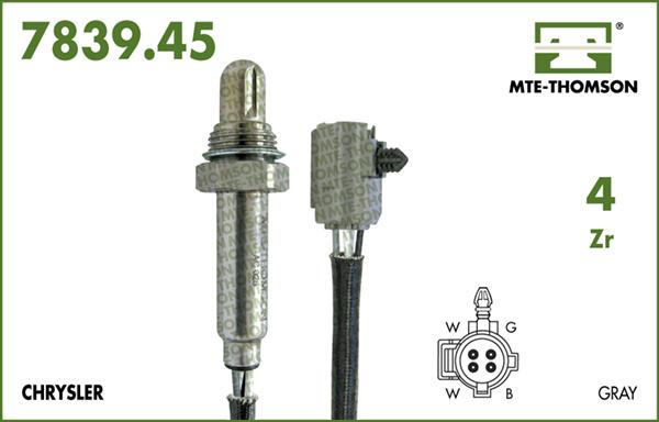 MTE-Thomson 7839.45.039 - Лямбда-зонд, датчик кислорода www.autospares.lv