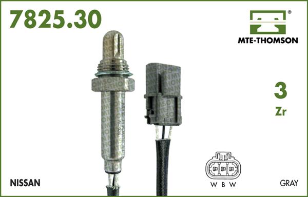 MTE-Thomson 7825.30.120 - Лямбда-зонд, датчик кислорода www.autospares.lv