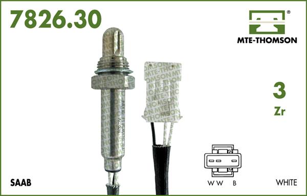 MTE-Thomson 7826.30.095 - Лямбда-зонд, датчик кислорода www.autospares.lv