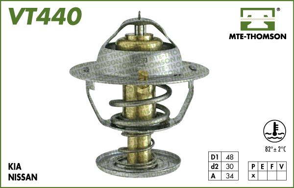 MTE-Thomson VT440.82 - Термостат охлаждающей жидкости / корпус www.autospares.lv