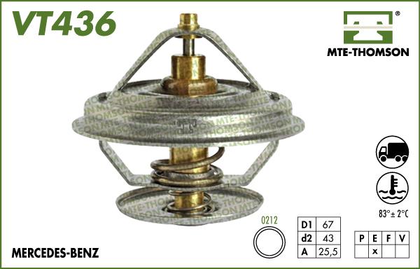 MTE-Thomson VT436.83 - Termostats, Dzesēšanas šķidrums www.autospares.lv