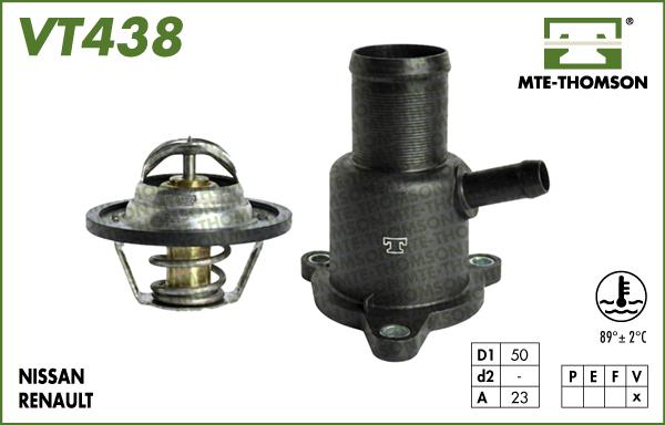 MTE-Thomson VT438.89 - Термостат охлаждающей жидкости / корпус www.autospares.lv