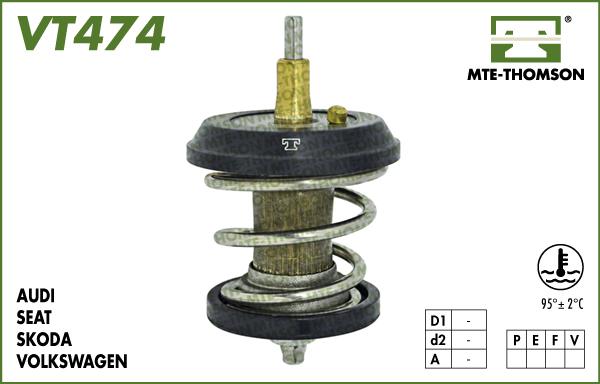 MTE-Thomson VT474.95 - Termostats, Dzesēšanas šķidrums autospares.lv