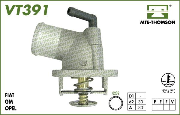 MTE-Thomson VT391.92 - Termostats, Dzesēšanas šķidrums autospares.lv