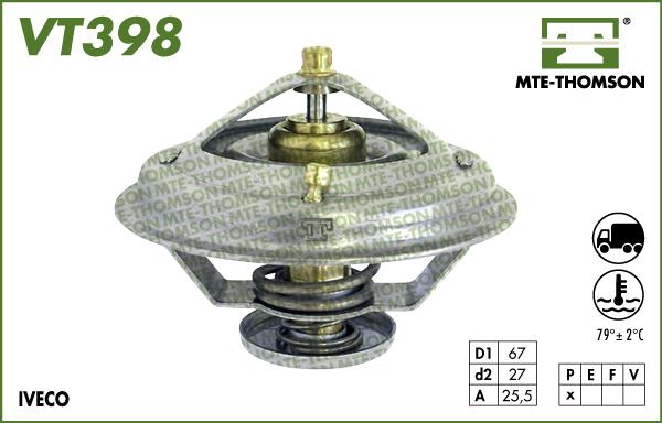 MTE-Thomson VT398.79 - Coolant thermostat / housing www.autospares.lv