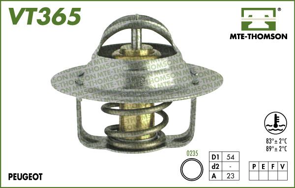 MTE-Thomson VT365.83 - Termostats, Dzesēšanas šķidrums autospares.lv