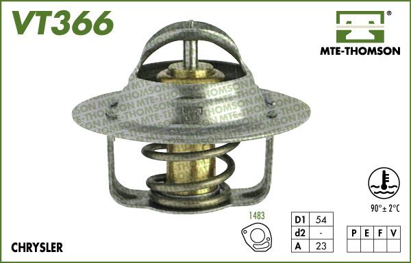 MTE-Thomson VT366.90 - Termostats, Dzesēšanas šķidrums www.autospares.lv