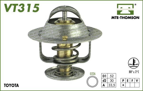 MTE-Thomson VT315.88 - Термостат охлаждающей жидкости / корпус www.autospares.lv