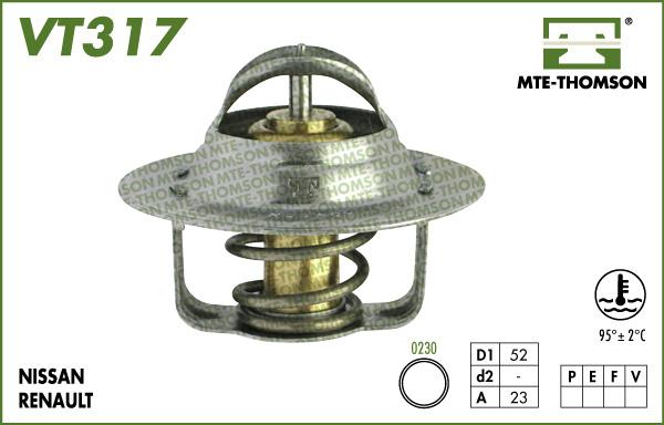 MTE-Thomson VT317.88 - Термостат охлаждающей жидкости / корпус www.autospares.lv