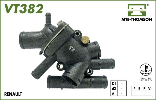 MTE-Thomson VT382.89 - Термостат охлаждающей жидкости / корпус www.autospares.lv