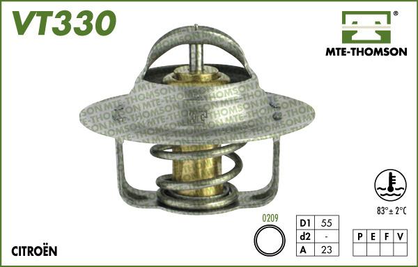 MTE-Thomson VT330.89 - Термостат охлаждающей жидкости / корпус www.autospares.lv