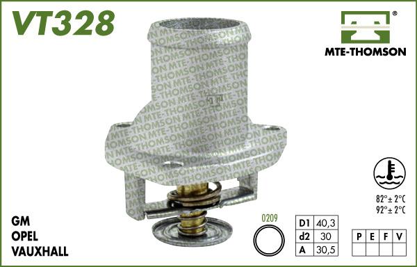 MTE-Thomson VT328.87 - Термостат охлаждающей жидкости / корпус www.autospares.lv