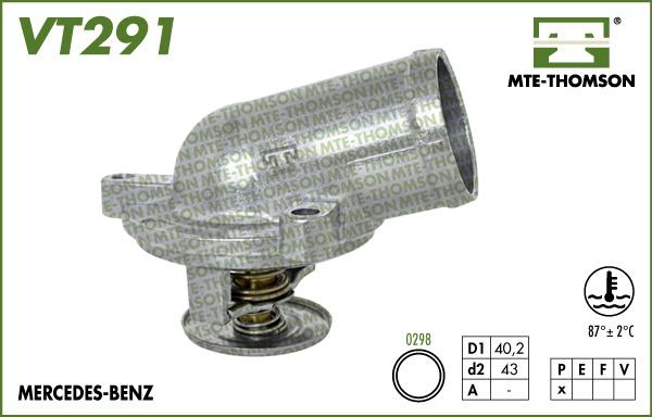 MTE-Thomson VT291.87 - Термостат охлаждающей жидкости / корпус www.autospares.lv