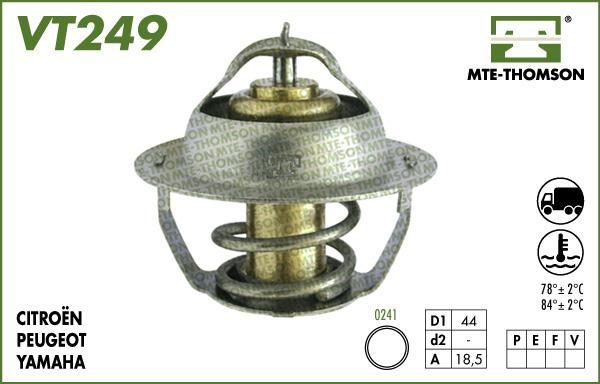 MTE-Thomson VT249.84 - Термостат охлаждающей жидкости / корпус www.autospares.lv