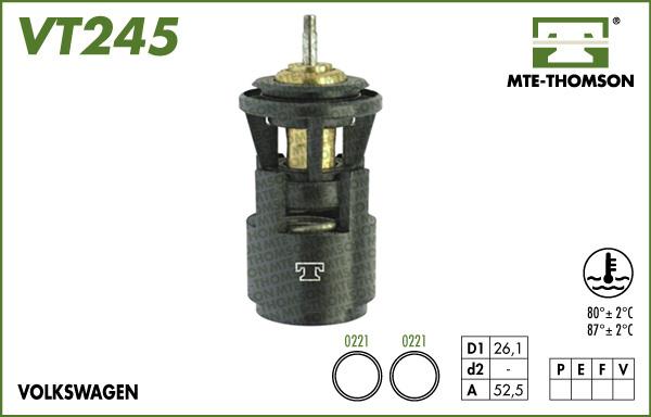 MTE-Thomson VT245.87 - Термостат охлаждающей жидкости / корпус www.autospares.lv