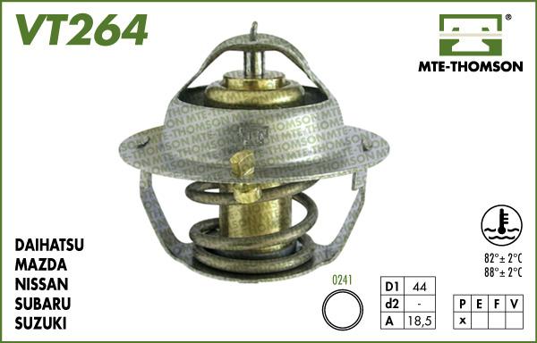 MTE-Thomson VT264.88 - Термостат охлаждающей жидкости / корпус www.autospares.lv