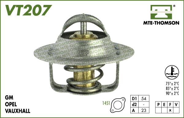 MTE-Thomson VT207.80 - Термостат охлаждающей жидкости / корпус www.autospares.lv