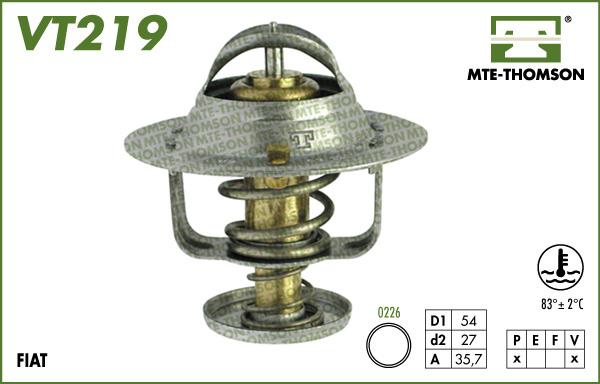 MTE-Thomson VT219.83 - Термостат охлаждающей жидкости / корпус www.autospares.lv