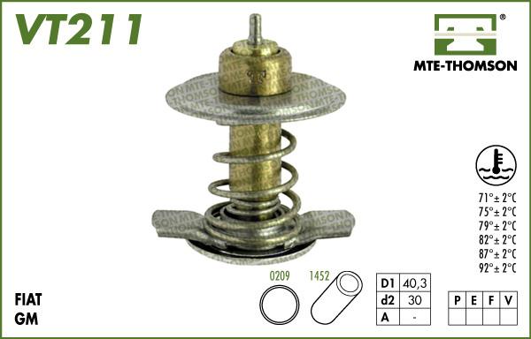 MTE-Thomson VT211.87 - Термостат охлаждающей жидкости / корпус www.autospares.lv