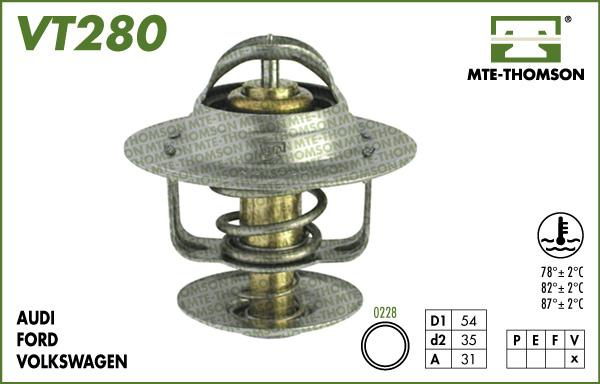 MTE-Thomson VT280.87 - Termostats, Dzesēšanas šķidrums autospares.lv