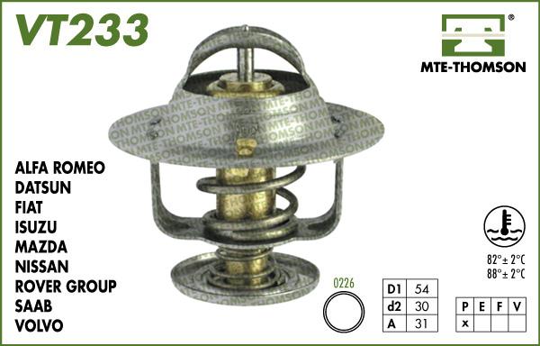 MTE-Thomson VT233.82 - Termostats, Dzesēšanas šķidrums autospares.lv