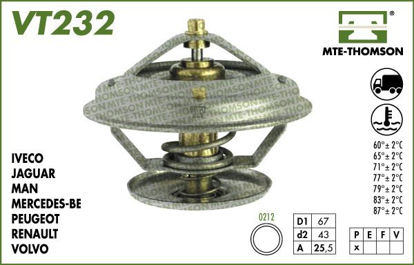 MTE-Thomson VT232.87 - Termostats, Dzesēšanas šķidrums autospares.lv