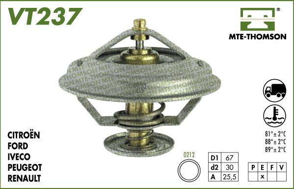 MTE-Thomson VT237.81 - Termostats, Dzesēšanas šķidrums www.autospares.lv