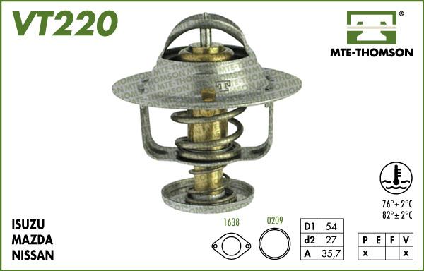 MTE-Thomson VT220.82 - Termostats, Dzesēšanas šķidrums www.autospares.lv