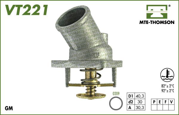 MTE-Thomson VT221.92 - Термостат охлаждающей жидкости / корпус www.autospares.lv