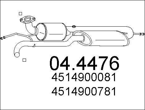 MTS 04.4476 - Катализатор www.autospares.lv