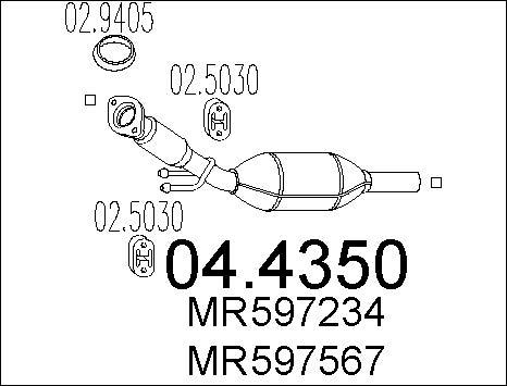 MTS 04.4350 - Katalizators www.autospares.lv