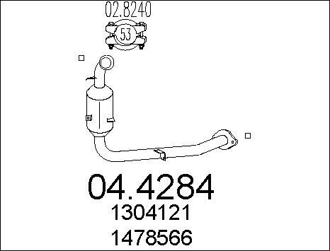 MTS 04.4284 - Katalizators www.autospares.lv