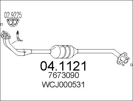 MTS 04.1121 - Katalizators www.autospares.lv