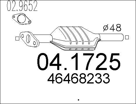 MTS 04.1725 - Katalizators autospares.lv