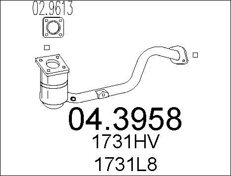 MTS 04.3958 - Katalizators www.autospares.lv