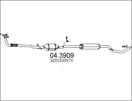 MTS 04.3909 - Katalizators www.autospares.lv