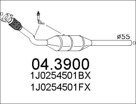 MTS 04.3900 - Katalizators www.autospares.lv